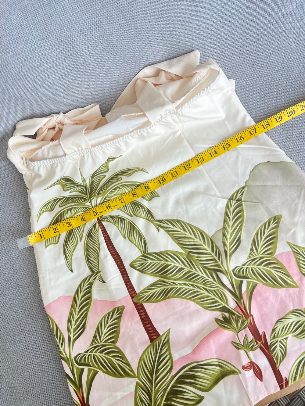 CAJUNI Mini Sundress Cover up dress cream palms size M NWT - Picture 12 of 13